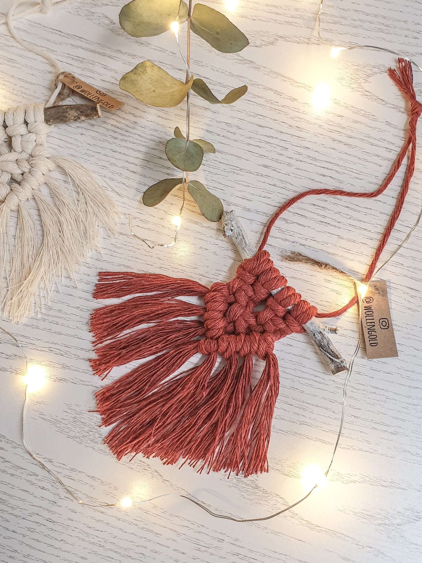 Mini Makramee Baumschmuck Anhänger