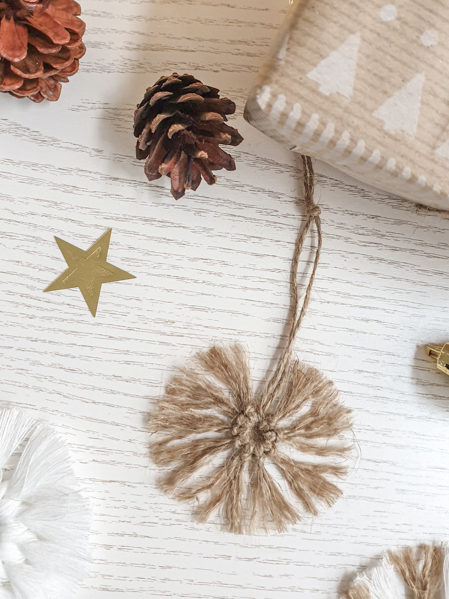 Makramee Baumschmuck Ornament 'Jute'