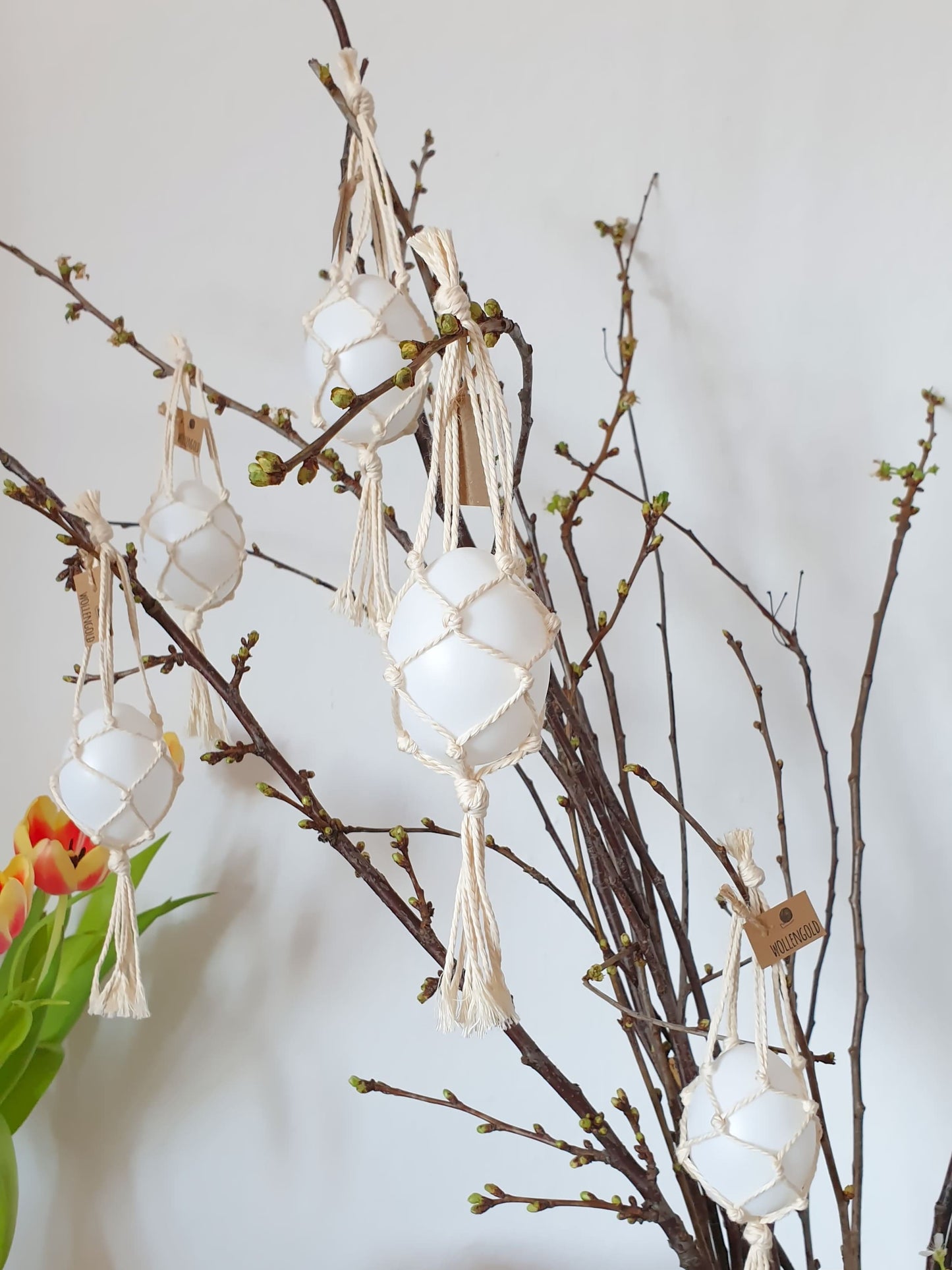 Makramee-Ampel für Ostereier 2er Set