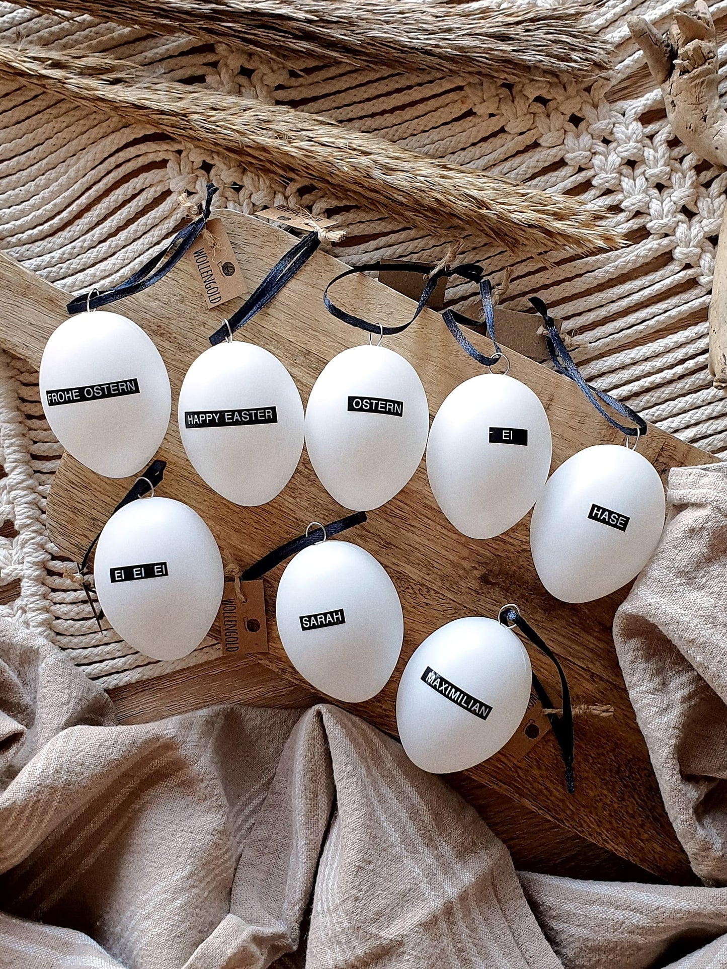 3er Set personalisierte Ostereier mit Name