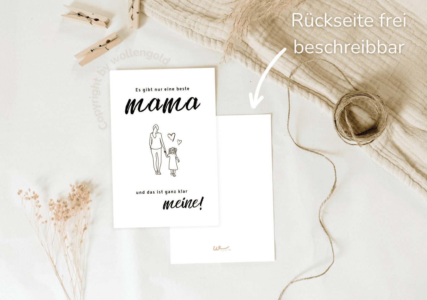 Grußkarte 'Meine Mama ist die Beste'