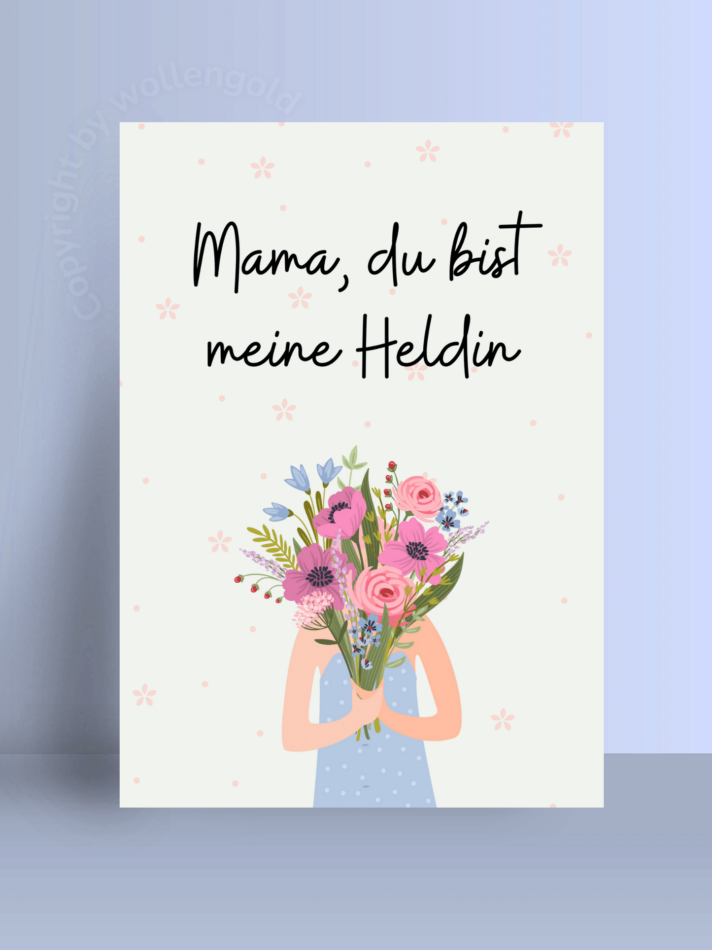 Grußkarte 'Mama, du bist meine Heldin'