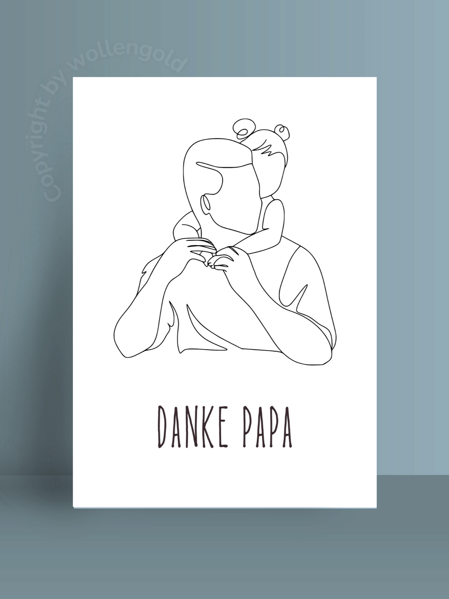 Grußkarte 'Danke Papa'