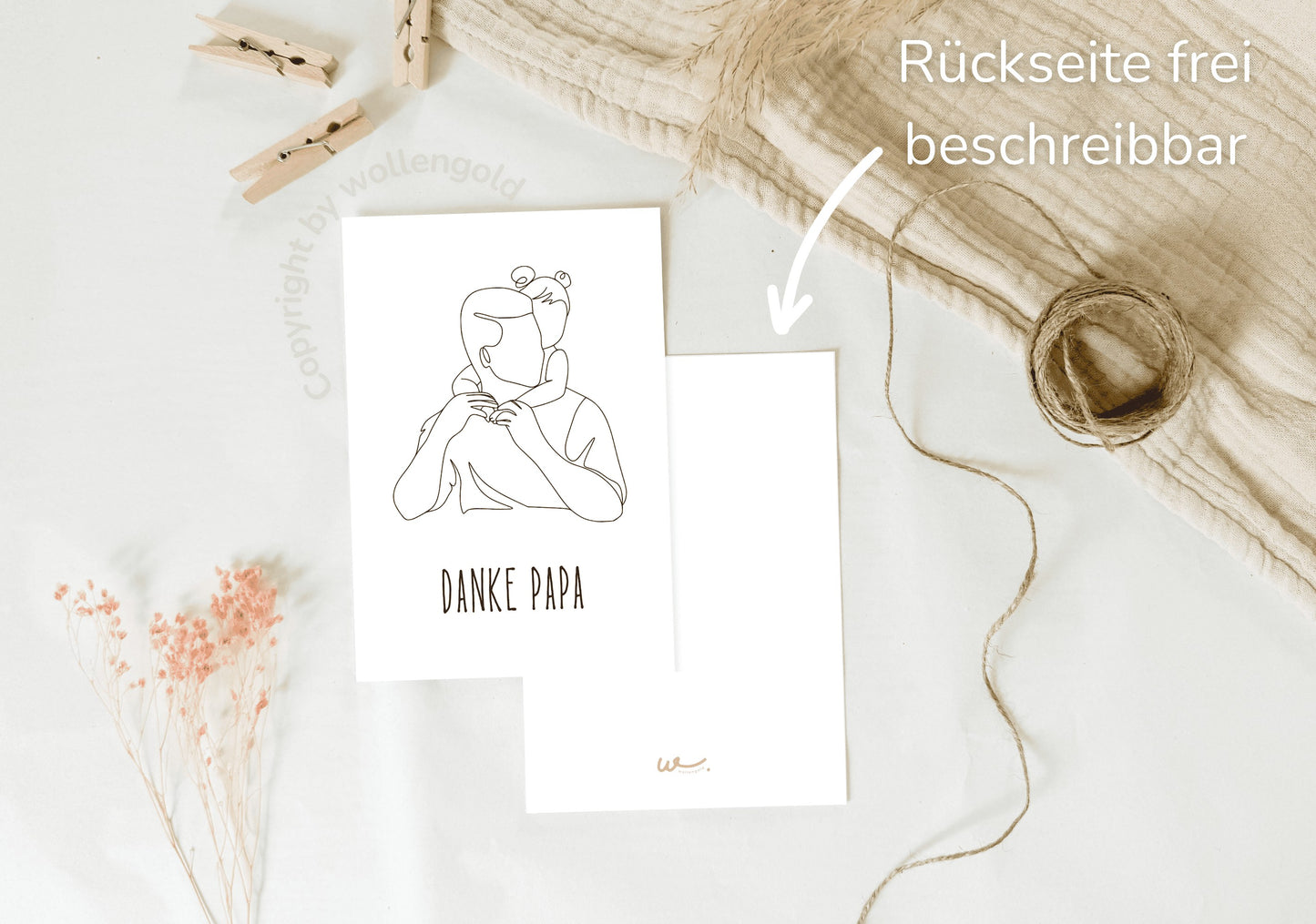 Grußkarte 'Danke Papa'