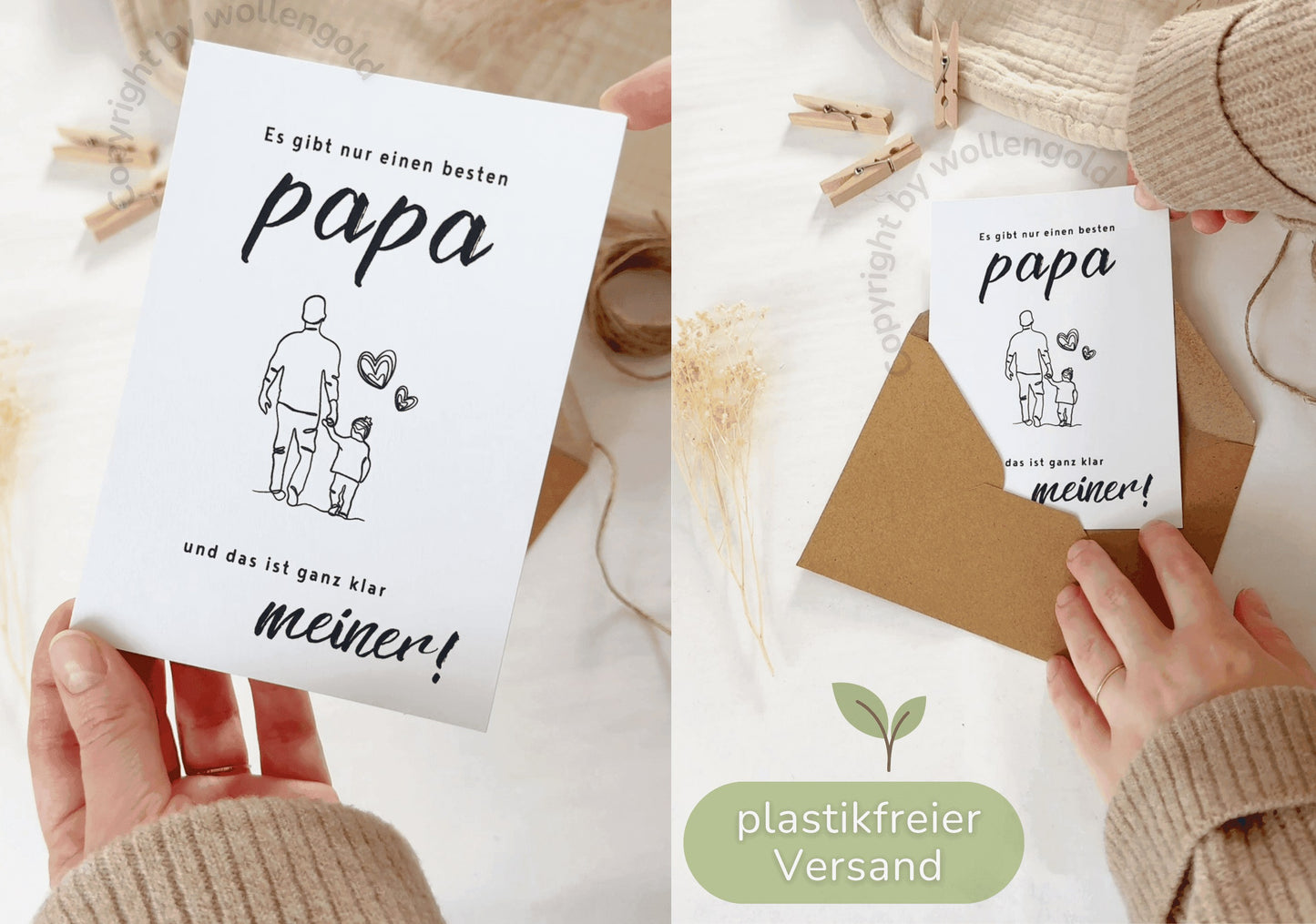 Grußkarte 'Mein Papa ist der Beste'