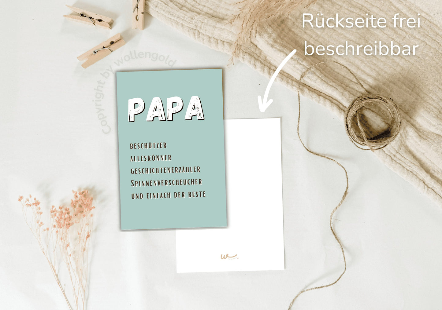 Grußkarte 'Papa' Definition