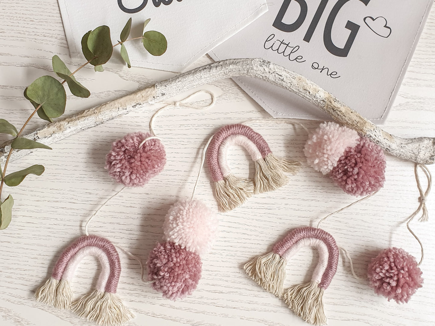 Makramee Regenbogen Pom Pom Girlande, Farbwahl