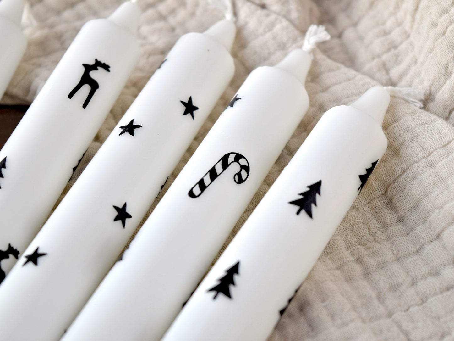 Weihnachtliche Stabkerzen 2er Set 'Mix & Match' frei wählbar