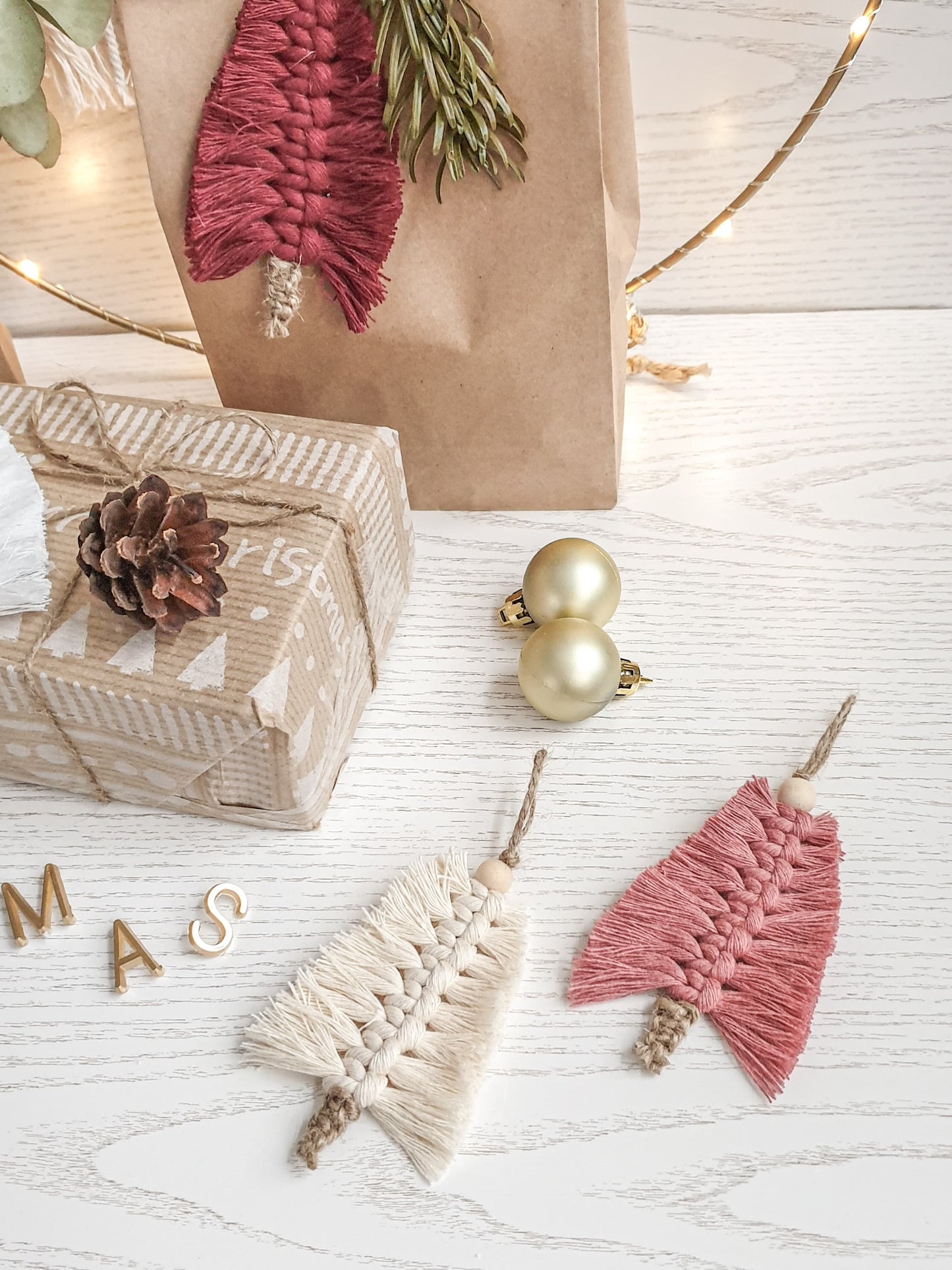 Makramee Tannenbaum Baumschmuck Anhänger