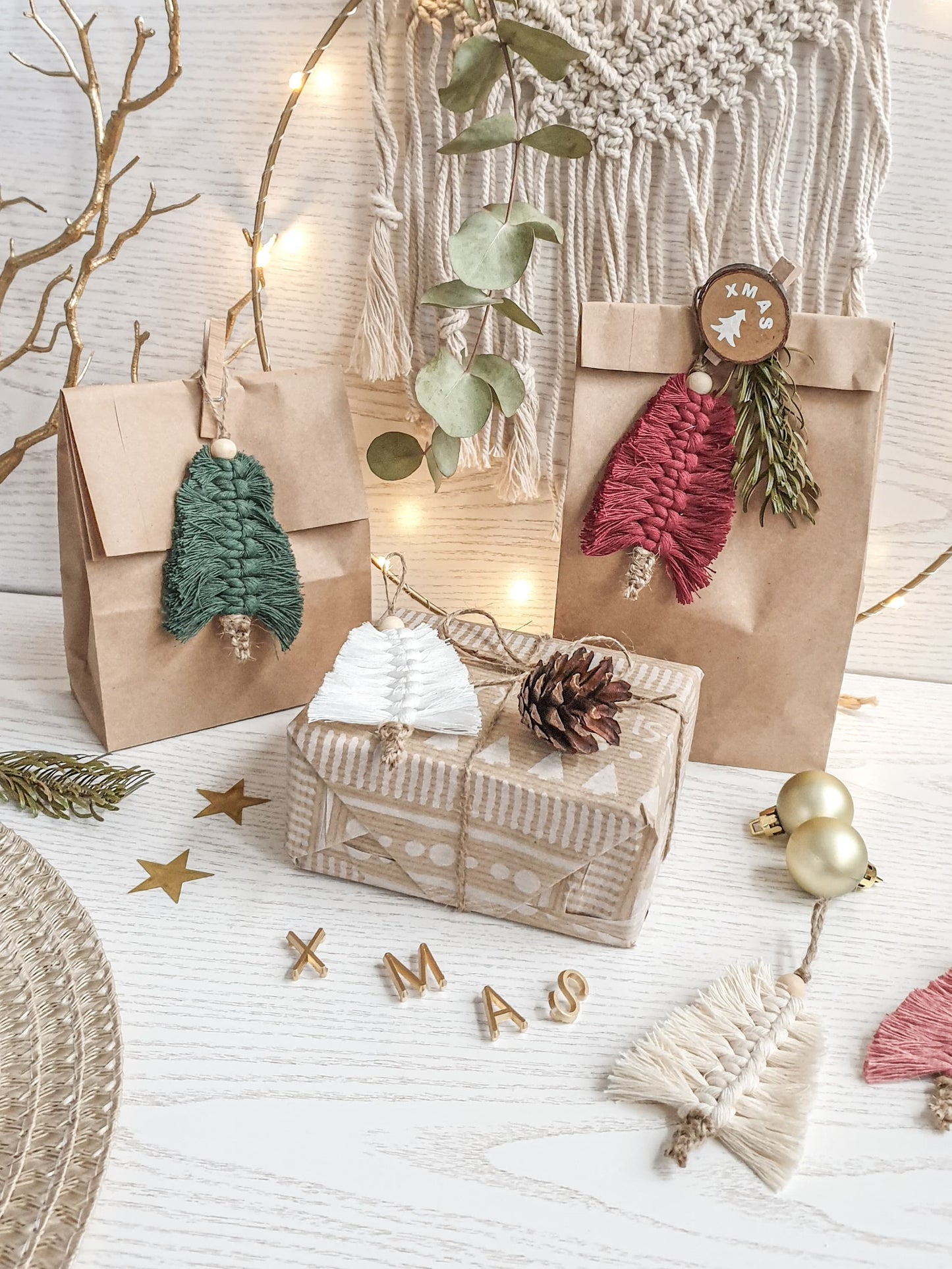 Makramee Tannenbaum Baumschmuck Anhänger