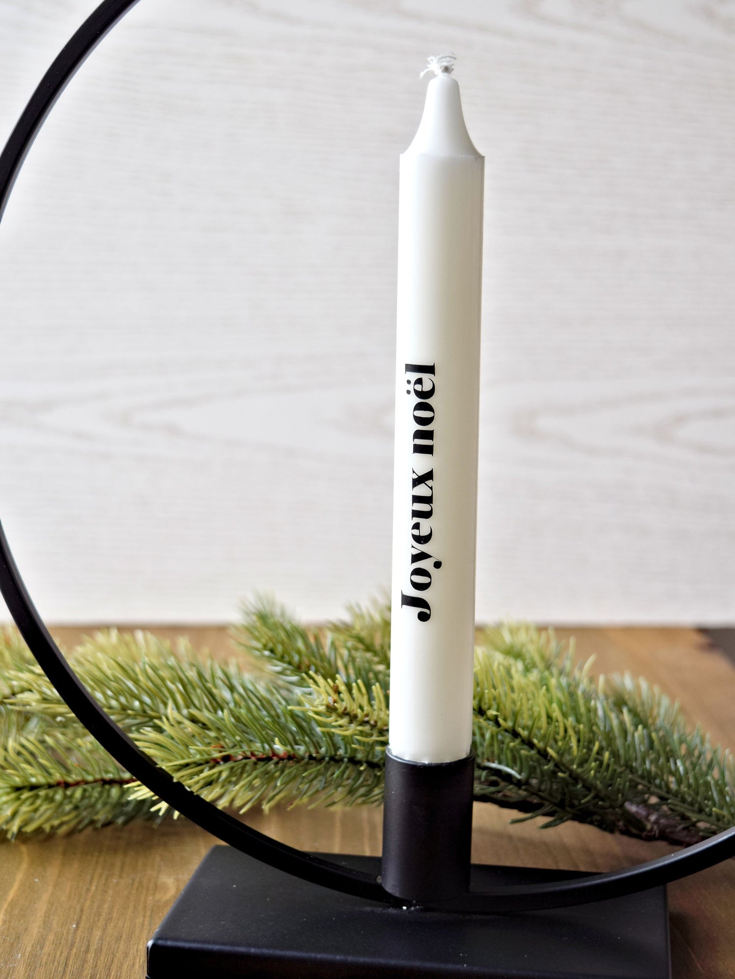 Stabkerze 'Frohe Weihnachten' feliz navidad, Joyeux noel, Buon Natale, God Jul, Glaedelig jul