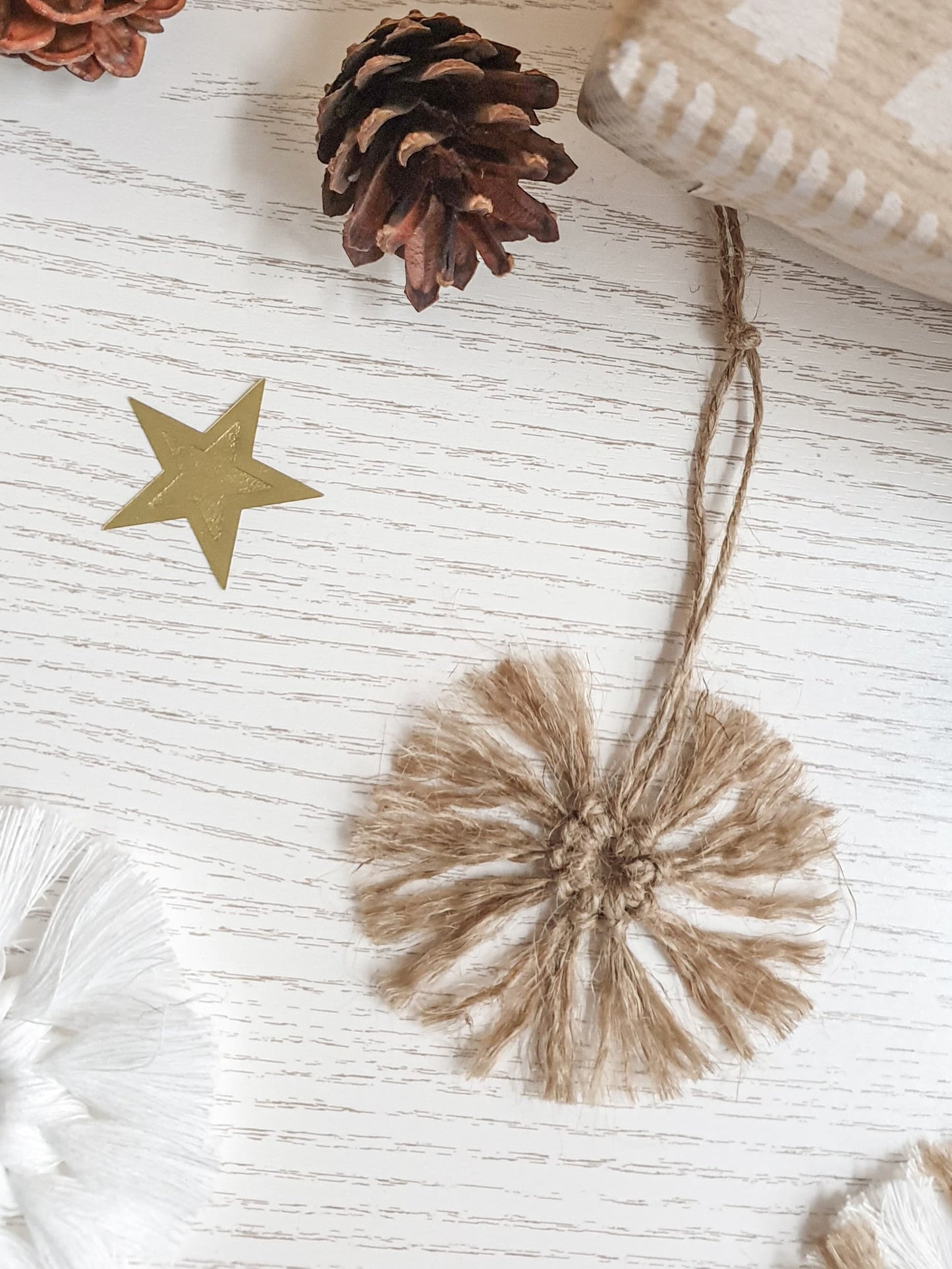 Makramee Baumschmuck Ornament 'Jute'