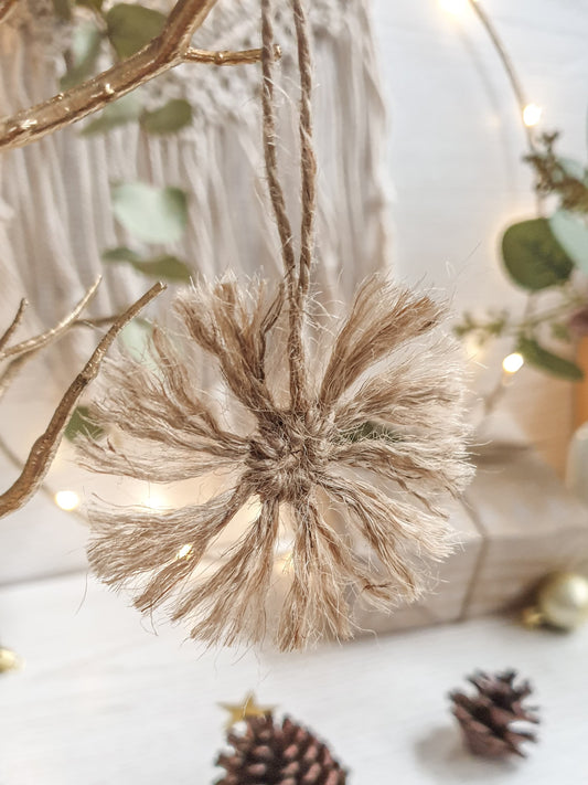 Makramee Baumschmuck Ornament 'Jute'