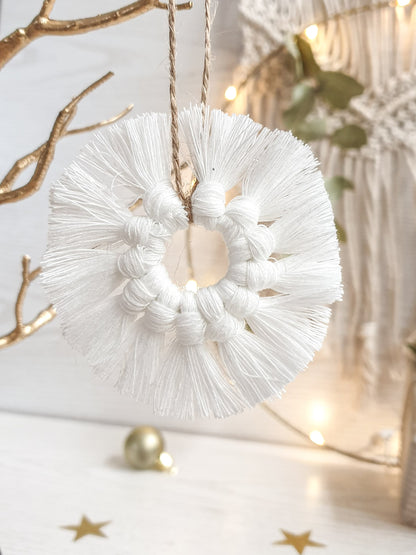 Makramee Baumschmuck Ornament 'Kranz'