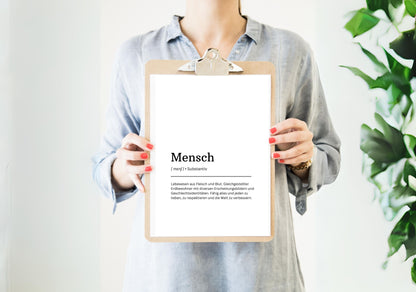 Art Print 'Mensch' Definition