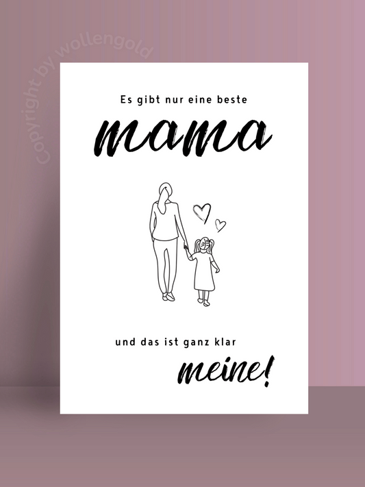Grußkarte 'Meine Mama ist die Beste'