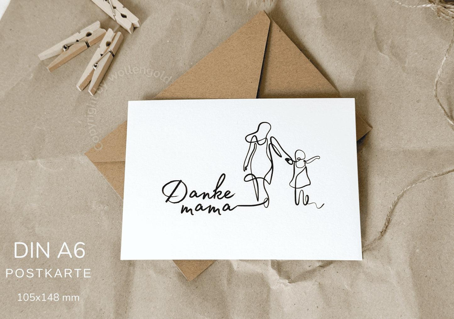 Grußkarte 'Danke Mama'