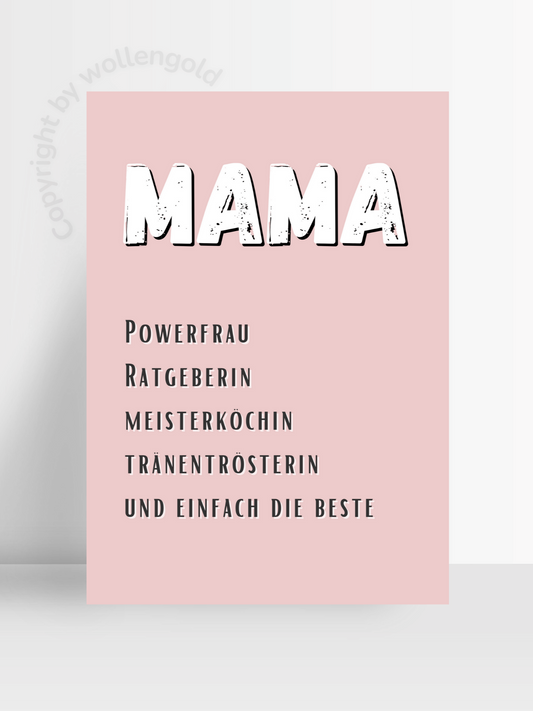 Grußkarte 'Mama' Definition