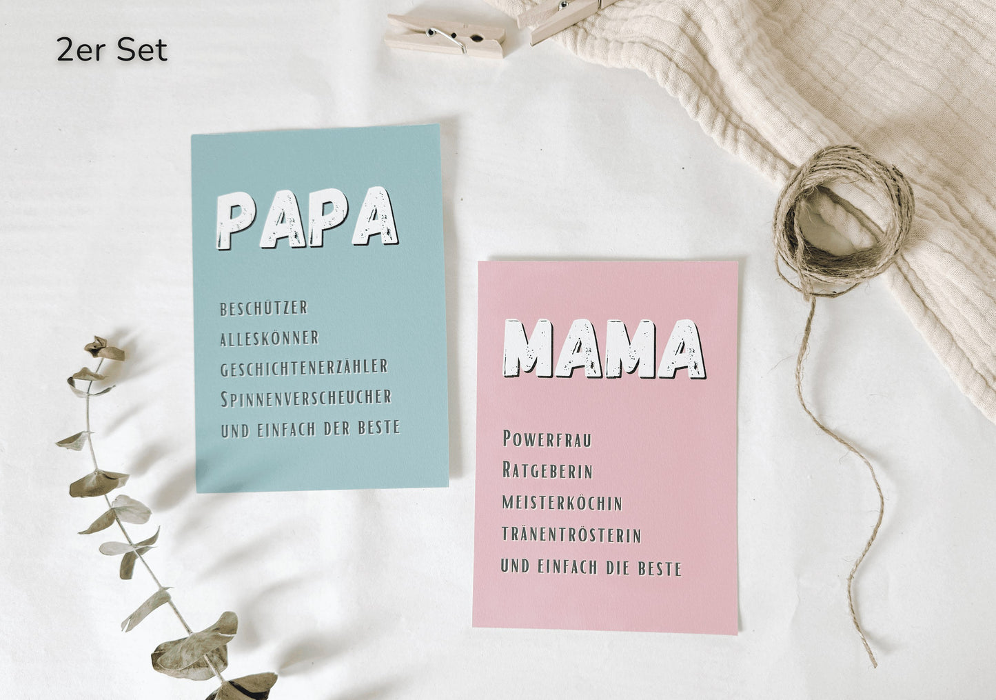 Grußkarten Set 'Mama & Papa' Definition