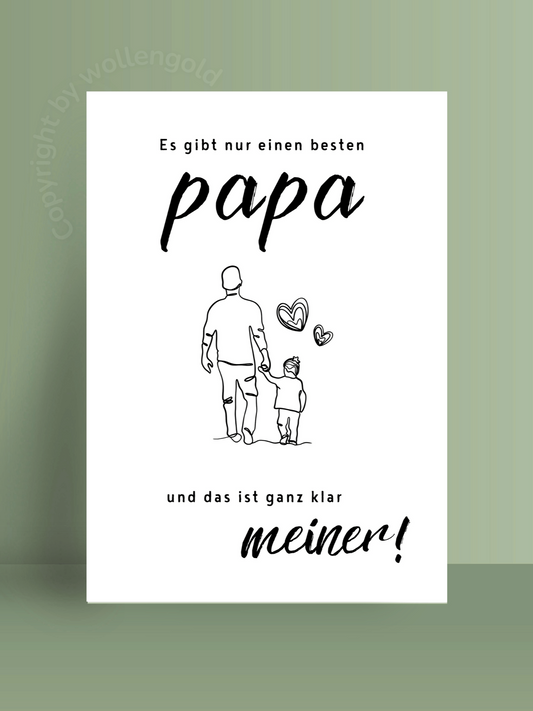 Grußkarte 'Mein Papa ist der Beste'