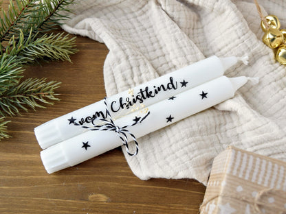 Weihnachtliche Stabkerzen 2er Set 'Mix & Match' frei wählbar