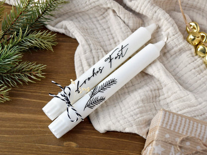 Weihnachtliche Stabkerzen 2er Set 'Mix & Match' frei wählbar