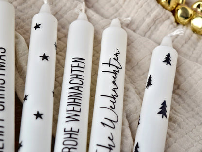 Weihnachtliche Stabkerzen 2er Set 'Mix & Match' frei wählbar