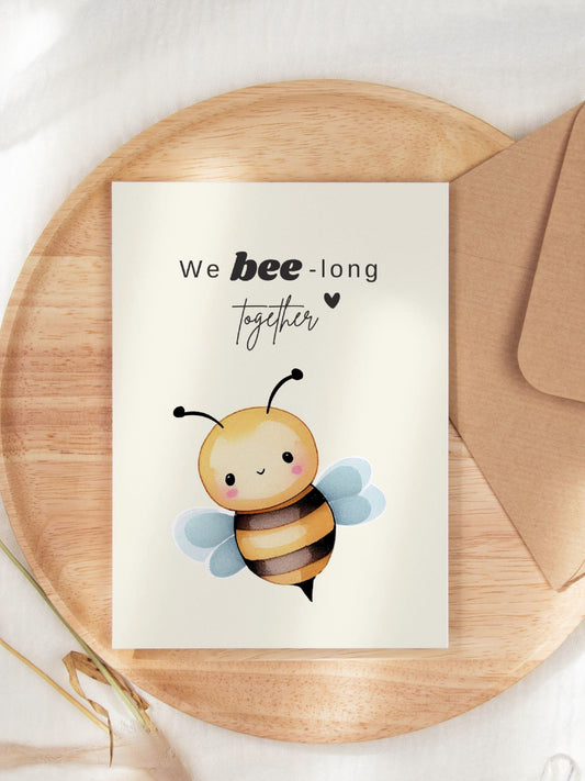 Grußkarte 'We bee-long together'