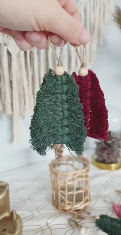 Makramee Tannenbaum Baumschmuck Anhänger