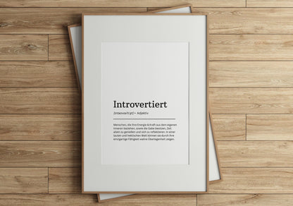 Art Print 'Introvertiert' Definition